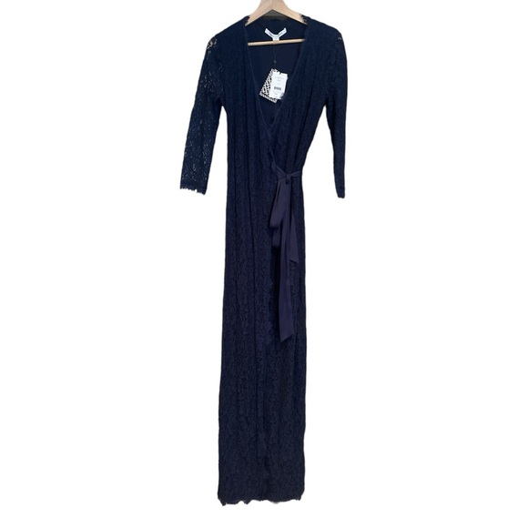 Diane Von Furstenberg Julianna Navy Lace Maxi Dress - NWT - Picture 5 of 7